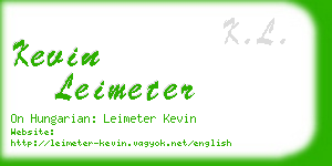 kevin leimeter business card